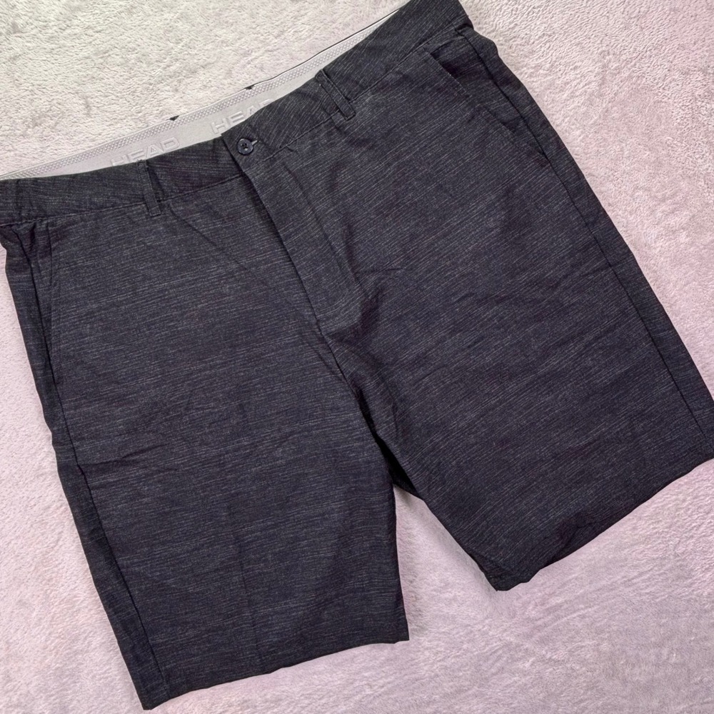 HEAD Mens Golf Shorts Sz‎ 40 Dark Gray Heathered Performance Stretch 9.5 Inseam